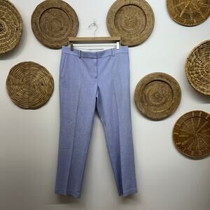 NEW Ann Taylor Baby Blue Mid Rise The Straight Leg Trousers Dress Pants 12